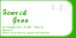 henrik groo business card